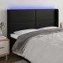 Galvūgalis su LED, juodos spalvos, 183x16x118/128 cm