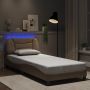 Lovos rėmas su LED be čiužinio, Hvar, kapučino spalvos, 80x200cm