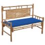 Sodo suoliukas su pagalvėle, 120cm, bambukas (41504+314081)