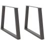 Valgomojo stalo kojos, V formos, 2 vnt., antracito spalvos, 100x(72-73,3) cm, plienas