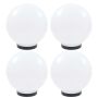 LED lempos, rutulio formos, 4vnt., sferinės, 25cm, PMMA