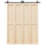 Stumdomų durų įrangos rinkinys, juodos spalvos, 183cm, plienas