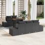 Sodo valgomojo komplektas su pagalve 6 pcs Juoda ir Ruda
