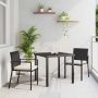 Sodo valgomojo komplektas 3 pcs Juoda