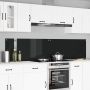 Virtuvės užpakalinė plokštė 2 pcs Juoda 110 x 50 cm
