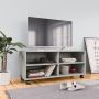 TV spintelė su ratukais, betono, 90x35x35cm, apdirbta mediena