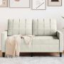 Dvivietė sofa, kreminės spalvos, 120cm, aksomas