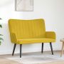 Dviejų vietų sofa Geltona 115 x 61 x 87 cm Aksomas