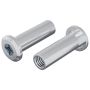 Užrakto veržlė 2 pcs Sidabro M6 x 15 mm Plienas