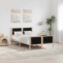 Lovos rėmas Juoda 135 x 190 cm Kietos pušies mediena