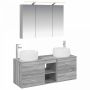 Vonios baldų rinkinys 4 pcs Pilka Sonoma