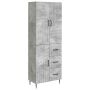 Spintelė 2 pcs Betono pilka 66 x 34,5 x 89,5 cm
