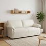 3-Vietis Sofa Kreminė 198 x 83 x 95 cm Aksomas