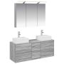 Vonios baldų rinkinys 4 pcs Pilka Sonoma