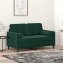 Dvivietė sofa su pagalvėlėmis, tamsiai žalia, 120cm, aksomas