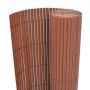 Dvipusė sodo tvora, ruda, 90x300cm, PVC
