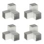 Stulpų sujungimai, 4vnt., 101x101mm, metalas, Y formos