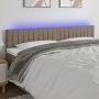 Galvūgalis su LED, taupe spalvos, 200x5x78/88cm, audinys