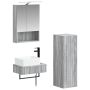Vonios spintos komplektas 4 pcs Pilka Sonoma 50 x 14,5 x 70 cm