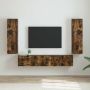 TV sieninė spintelė 2 pcs Rūkyta ąžuolas 30 x 31 x 100 cm