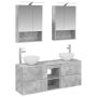 Vonios spintos komplektas 5 pcs Betono pilka 50 x 14,5 x 70 cm
