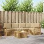 Lauko sofos komplektas 6 pcs Balta ir kreminė 59 x 59 x 37 cm