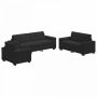 Sofos komplektas 3 pcs Juoda 221 x 80 x 80 cm Aksomas