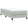 Box Spring Lova be čiužinio Šviesiai pilka 100x210 cm aksomas