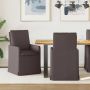 Valgomojo kėdės 2 pcs Tamsiai ruda 57 x 67 x 98 cm audinys