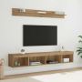 TV sieninio kabineto komplektas su LED 5 pcs Amatininkų ąžuolas