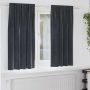 Užtemdymo užuolaidos 2 pcs Tamsiai pilka 140 x 175 cm Aksomas