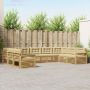 Lauko sofos komplektas su pagalve 9 pcs Balta ir kreminė