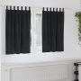 Užtemdymo užuolaidos 2 pcs Juoda 140 x 140 cm Aksomas
