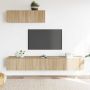 Televizoriaus spintelių komplektas, 3 dalių, ąžuolo, mediena