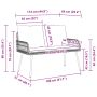 Sodo suolas su pagalve Gamta 114 x 64 x 90cm Plienas