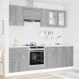 Virtuvės spintelių komplektas Lyon 8 pcs Pilkas Sonoma