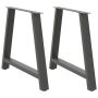 Valgomojo stalo kojos, A formos, 2 vnt., antracito spalvos, 100x(72-73) cm, plienas