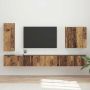 TV sieninio kabineto komplektas 6 pcs Senovinis medis