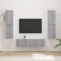 TV spintelių komplektas 6 pcs Pilkas Sonoma Apdirbta mediena