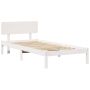 Lovos rėmas Balta 75 x 190 cm Kietos pušies mediena