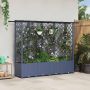 Pakeltas lovas su trelėmis ir stogu Pilka 202 x 40 x 138 cm PP