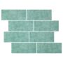 Metro plytelė 10 pcs Pilkai žalia 29 x 21 cm