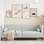 Trivietė chesterfield sofa su pagalvėlėmis, pilka, aksomas