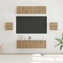 TV spintelių komplektas 6 pcs Amatininkų ąžuolas