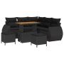 Sodo Sofų Rinkinys su pagalve 8 pcs Juoda poliratanas