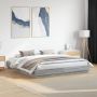 Lovos rėmas, pilkos ąžuolo spalvos, 180x200cm, apdirbta mediena