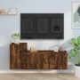 TV spintelių komplektas, 2 dalių, dūminio ąžuolo, mediena