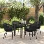 Sodo valgomojo komplektas 5 pcs Juoda