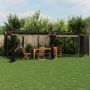 Pavėsinė su tinklinėmis sienelėmis, taupe, 6x3m, plienas