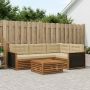 Lauko sofos komplektas 5 pcs Natūralus ir bežinis